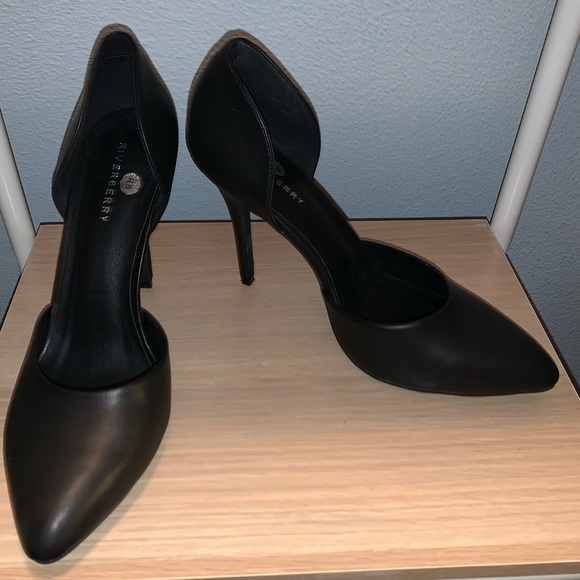 Riverberry Pointed Toe, Slip on D'Orsay Pump Heels - Picture 2 of 8